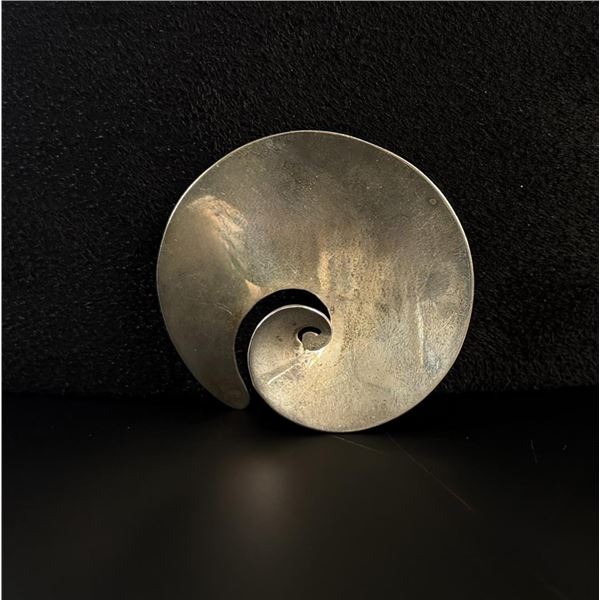 Taxco Mexico Sterling Silver Abstract Brooch