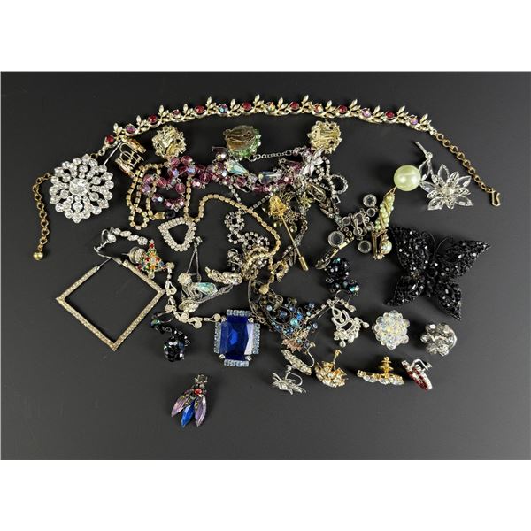 Collection of Rhinestone Costume Jewelry