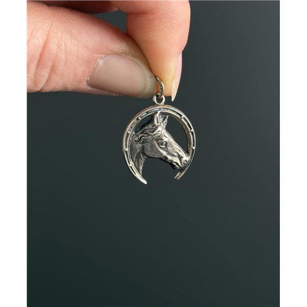 Sterling Silver Lucky Horse Charm Pendant