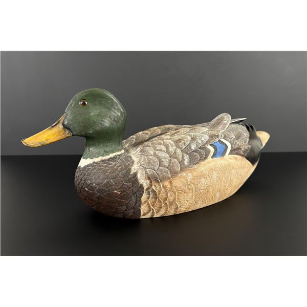 L. Eisenman Carved Mallard Wood Duck Decoy