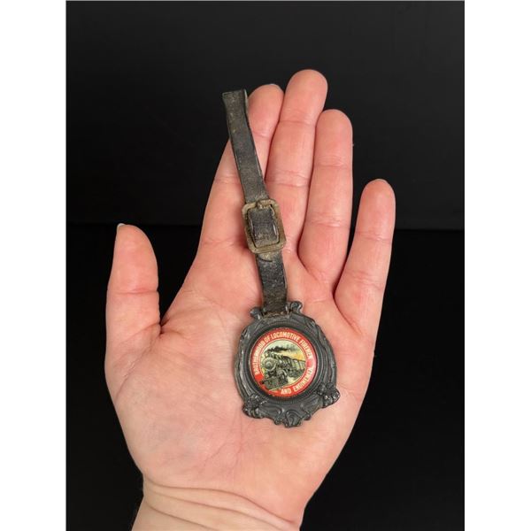 Brotherhood Locomotive Firemen Enginemen Watch Fob