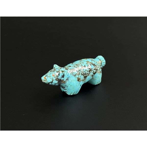 Zuni Carved Turquoise Dog Fetish