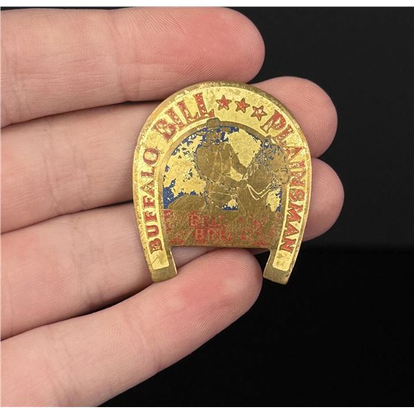Buffalo Bill Plainsman Horseshoe Pin