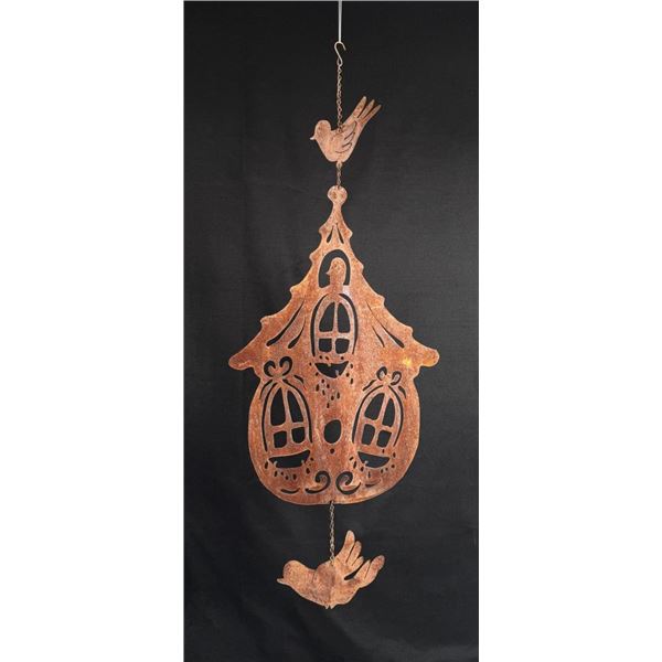 Montana Folk Art Birdhouse Wind Chime