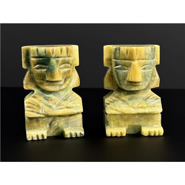 Mayan Green Onyx Bookends
