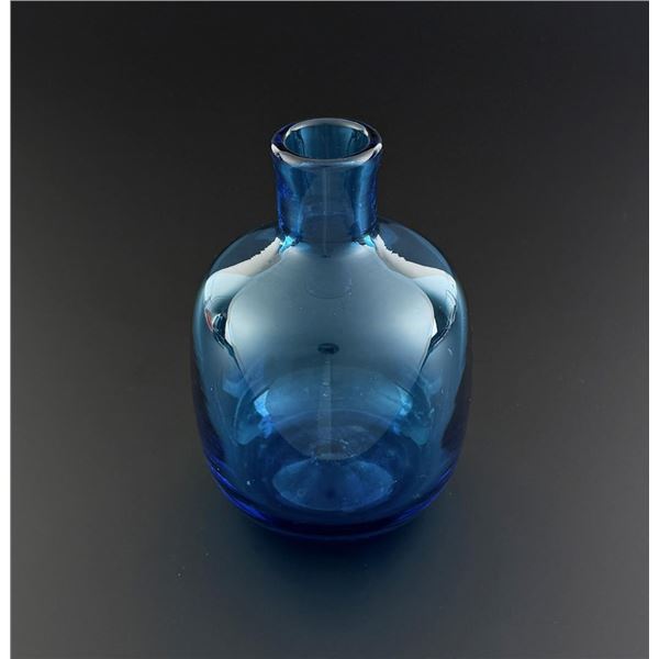Blenko Art Glass Blue Bottle Decanter