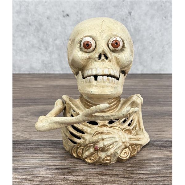 Cast Iron Skeleton Mechanical Bank