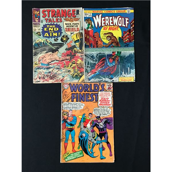 LOT OF 3 COMICS - MARVEL AND DC