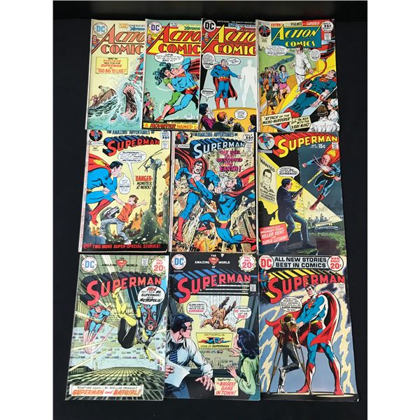 LOT OF 10 DC COMICS - SUPERMAN AND ACTION COMICS