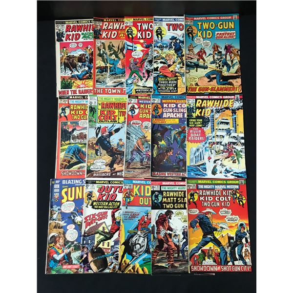 LOT OF 15 WESTERN COMICS - MARVEL COMICS