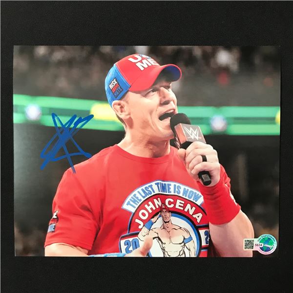 JOHN CENA SIGNED 8X10 - WWOC COA