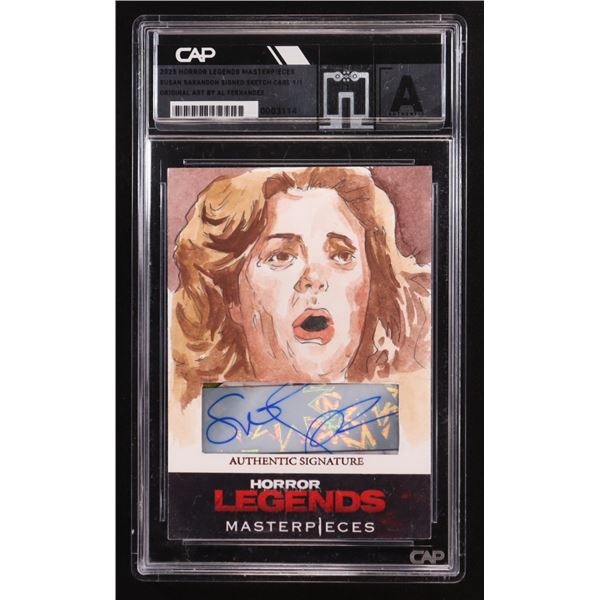 2025 HORROR LEGENDS MASTERPIECES SUSAN SARANDON SIGNED SKETCH CARD 1/1 - CAP COA