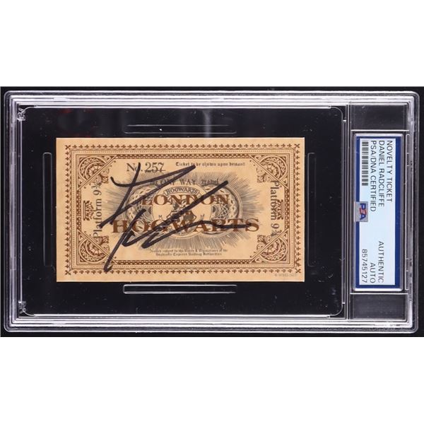 DANIEL RADCLIFFE SIGNED HARRY POTTER HOGWARTS EXPRESS TRAIN TICKET - PSA ENCAPSULATED