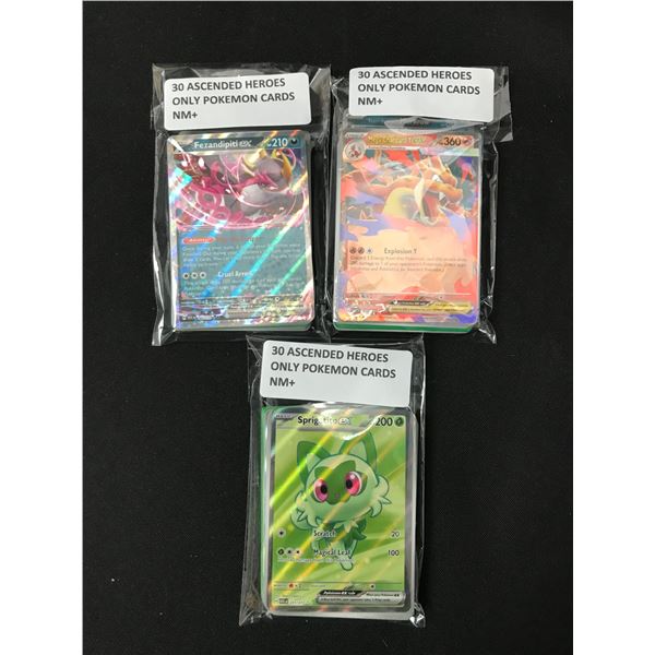 LOT OF 90 POKEMON TCG ASCENDED HEROES TRADING CARDS