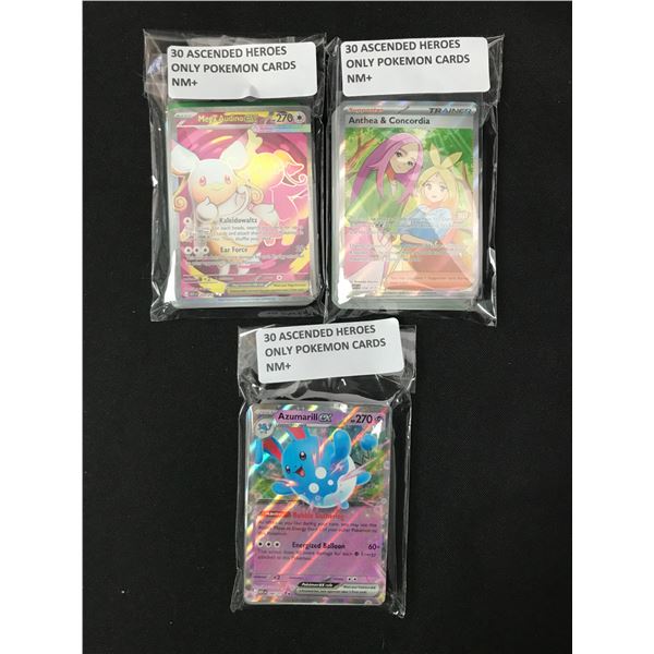 LOT OF 90 POKEMON TCG ASCENDED HEROES TRADING CARDS