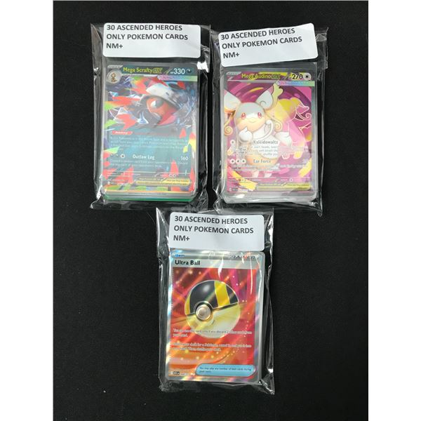 LOT OF 90 POKEMON TCG ASCENDED HEROES TRADING CARDS