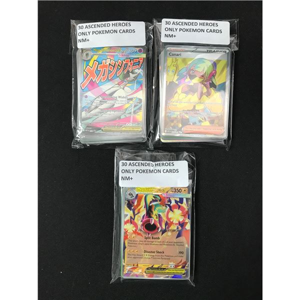 LOT OF 90 POKEMON TCG ASCENDED HEROES TRADING CARDS