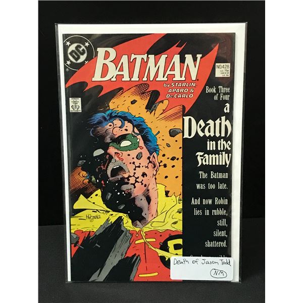 BATMAN A DEATH IN THE FAMILY BOOK 3 OF 4  DEATH OF JASON TODD - DC COMICS