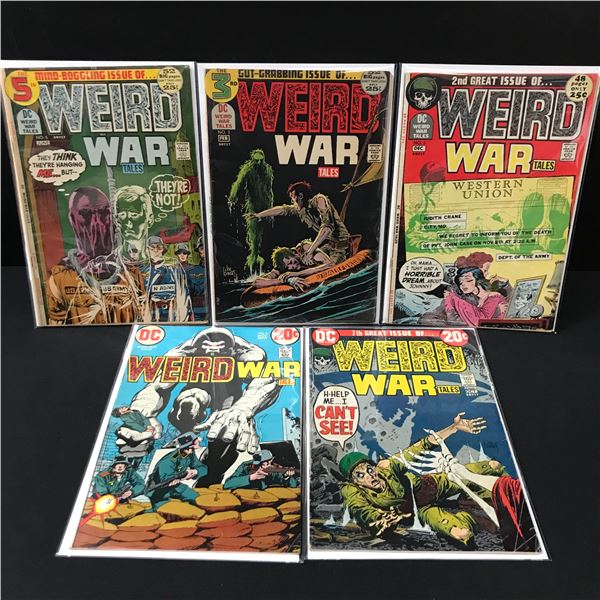 LOT OF 5 WEIRD WAR COMICS - DC COMICS