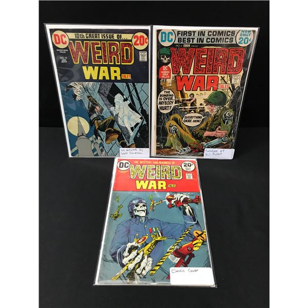LOT OF 3 WEIRD WAR COMICS - DC COMICS