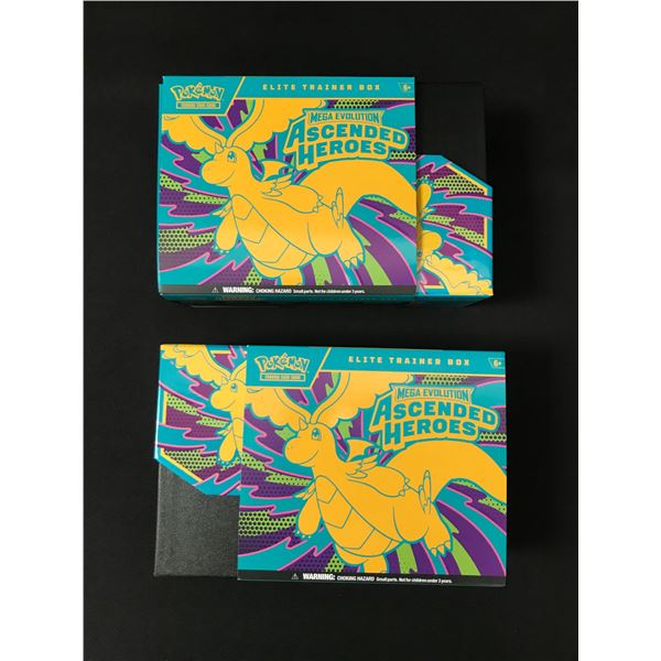 LOT OF 2 POKEMON TCG ASCENDED HEROES TRADING CARD BOXES - BULK