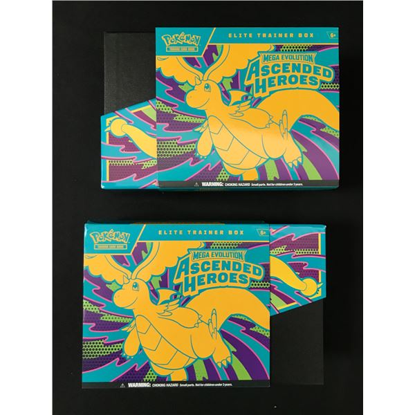 LOT OF 2 POKEMON TCG ASCENDED HEROES TRADING CARD BOXES - BULK