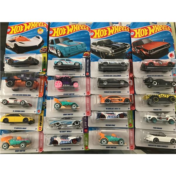 LOT OF 20 SEALED HOT WHEELS CARS IN ORIGINAL PACKAGING