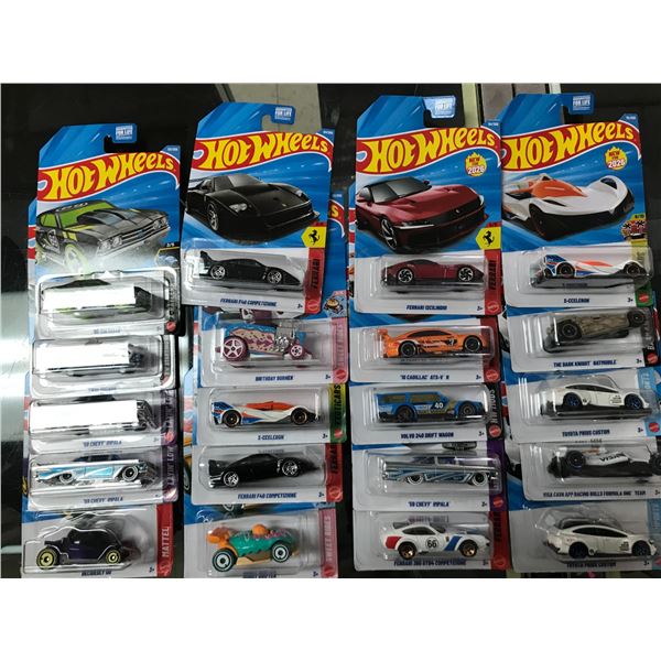 LOT OF 20 SEALED HOT WHEELS CARS IN ORIGINAL PACKAGING