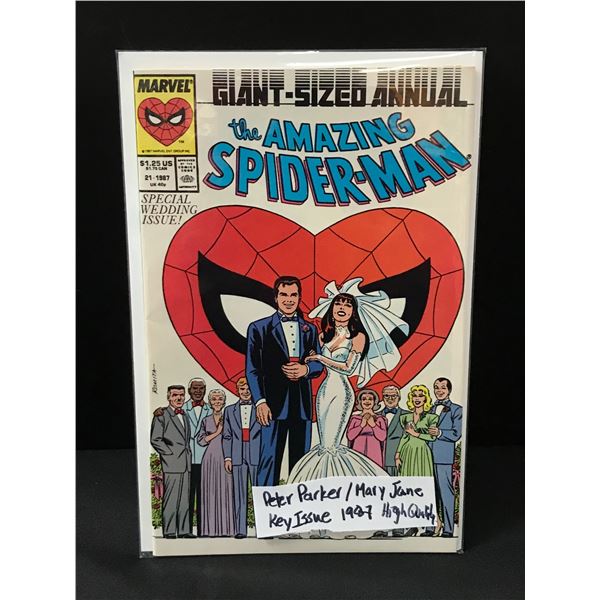 THE AMAZING SPIDERMAN GIANT SIZED ANNUAL #21 WEDDING ISSUE (1987) - MARVEL COMICS