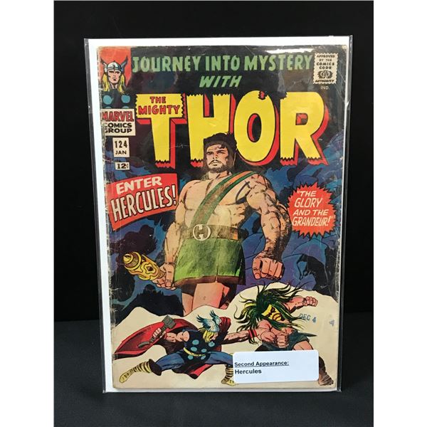 THE MIGHTY THOR #124 2ND APP HERCULES - MARVEL COMICS