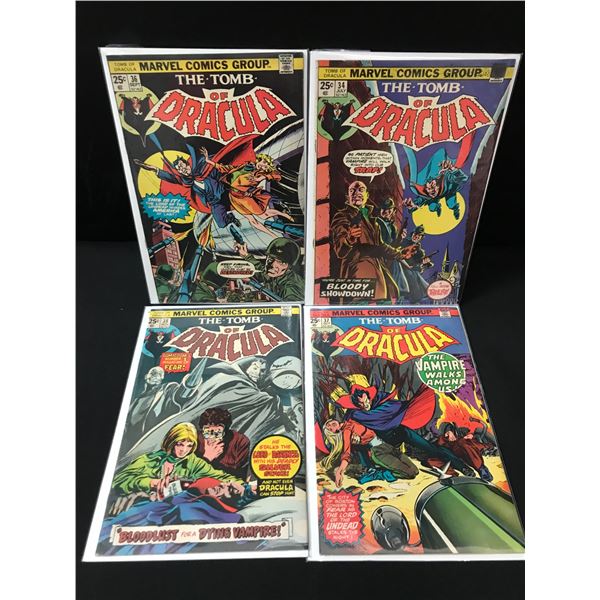 LOT OF 4 THE TOMB OF DRACULA COMICS - MARVEL COMICS