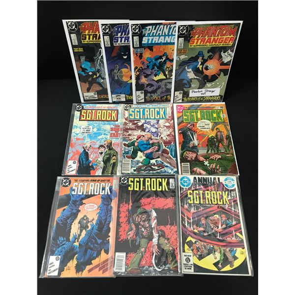 LOT OF 10 DC COMICS - INCLUDING PHANTOM STRANGER AND SGT. ROCK