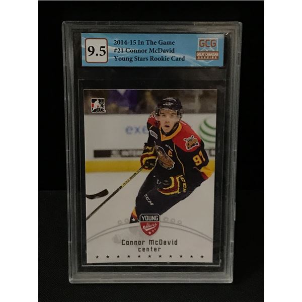 2014-15 IN THE GAME CONNOR MCDAVID YOUNG STARS ROOKIE CARD - GCG GRADE 9.5