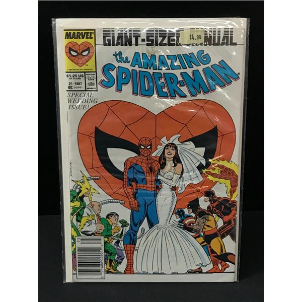 THE AMAZING SPIDERMAN GIANT SIZED ANNUAL #21 (WEDDING ISSUE) - MARVEL COMICS