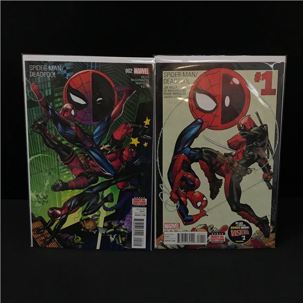 LOT OF 2 SPIDERMAN/DEADPOOL COMICS #1-2 - MARVEL COMICS