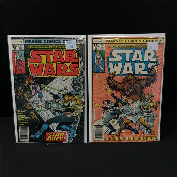 LOT OF 2 STAR WARS COMICS #14-15 - MARVEL COMICS
