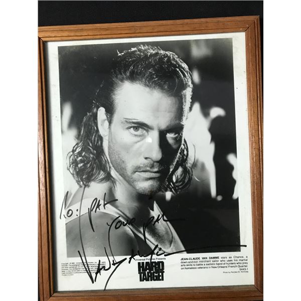 JEAN CLAUDE VAN DAMME SIGNED AND FRAMED 8X10