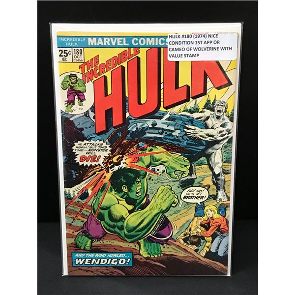 KEY ISSUE THE INCREDIBLE HULK NO.180 (1ST CAMEO APPEARANCE WOLVERINE)) - MARVEL COMICS