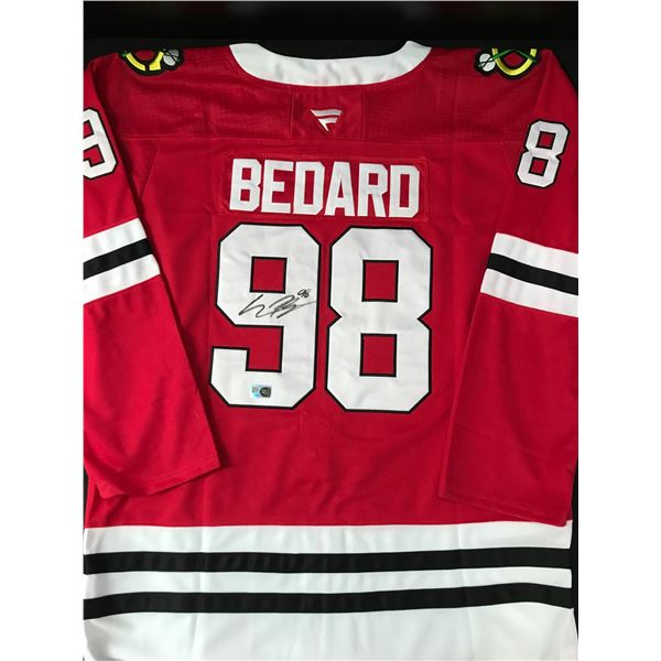 CONNOR BEDARD SIGNED CHICAGO BLACKHAWKS CUSTOM JERSEY - ELITE SPORTS COA