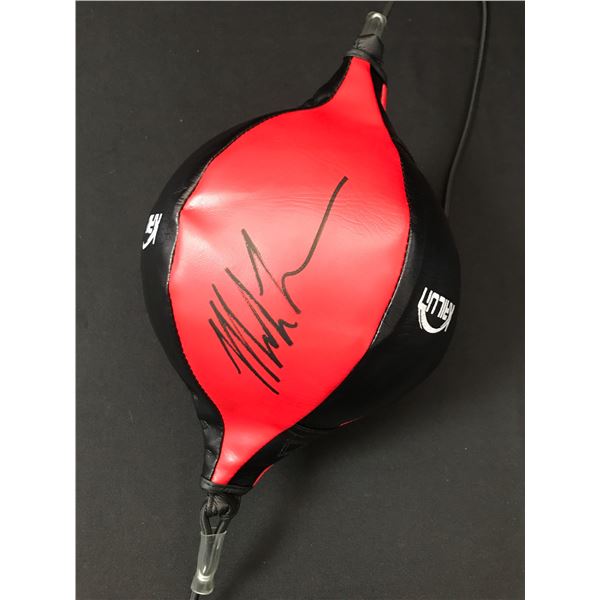 MIKE TYSON SIGNED SPEED PUNCHING BAG - WWOC COA