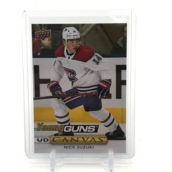2019-20 UPPER DECK CANVAS SERIES 1 NO.C115 NICK SUZUKI YOUNG GUNS CANVAS ROOKIE CARD