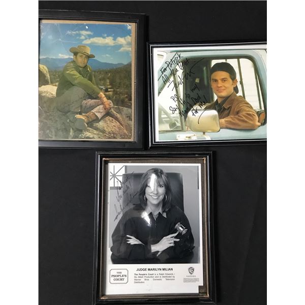 LOT OF 3 SIGNED AND FRAMED 8X10S
