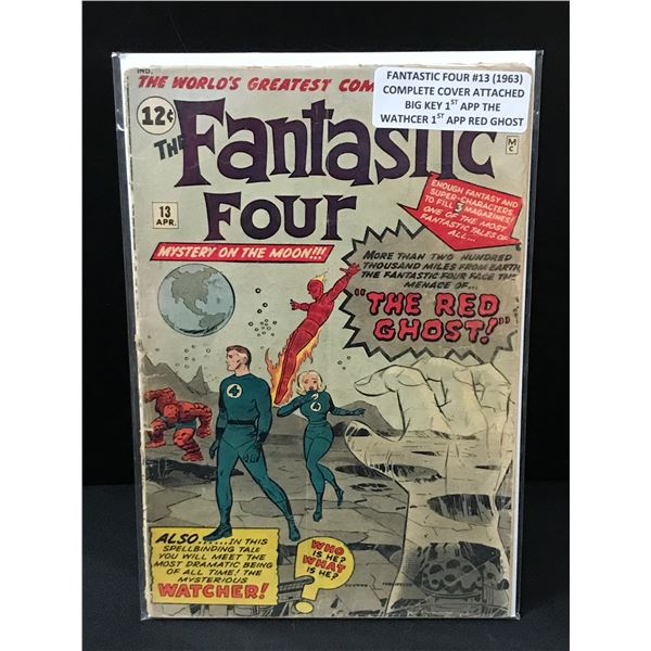 THE FANTASTIC FOUR #13 (1963) 1ST APP WATCHER AND RED GHOST - MARVEL COMICS