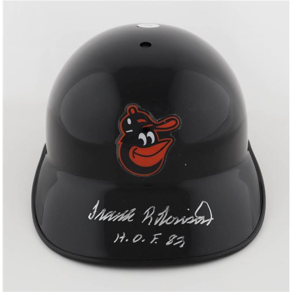 FRANK ROBINSON SIGNED ORIOLES BATTING HELMET JSA COA