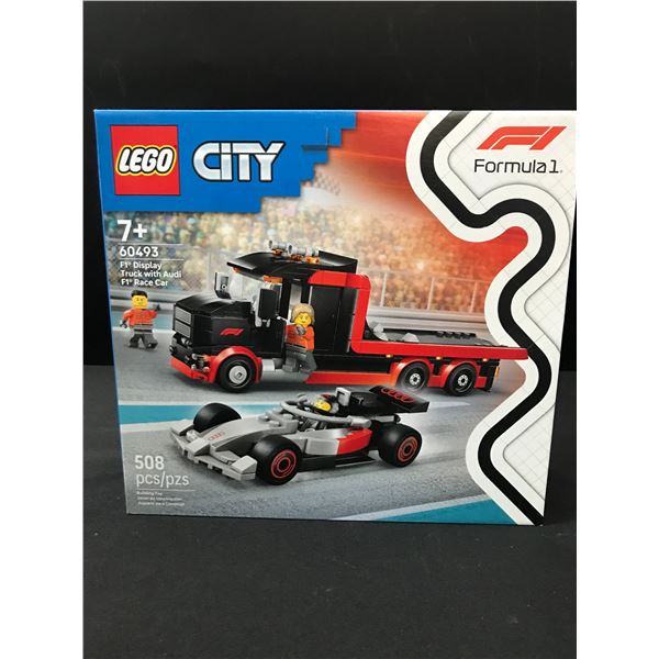 LEGO CITY #60493 F1 DISPLAY TRUCK WITH AUDI F1 RACE CAR SEALED IN ORIGINAL PACKAGING