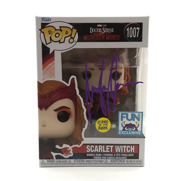 ELIZABETH OLSEN SIGNED SCARLET WITCH FUNKO POP - KB COA