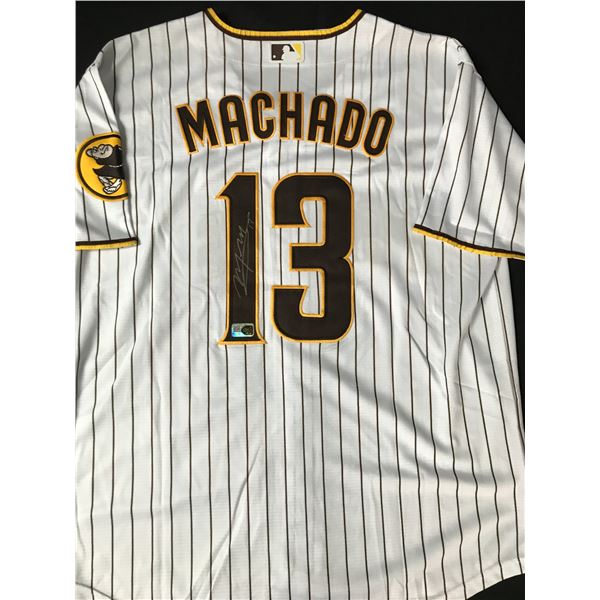 MANNY MACHADO SIGNED SAN DIEGO PADRES CUSTOM JERSEY - ELITE SPORTS COA