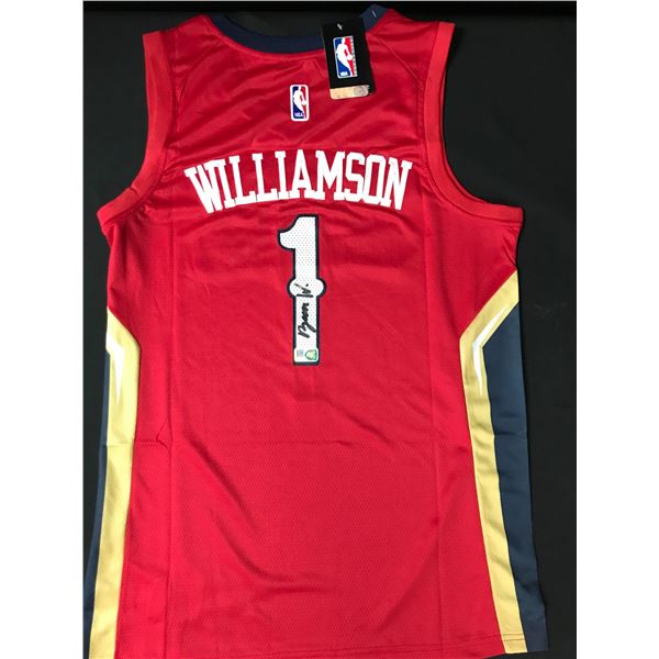 ZION WILLIAMSON SIGNED ORLEANS PELICANS CUSTOM JERSEY ELITE SPORTS COA