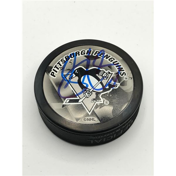 SIDNEY CROSBY SIGNED PITTSBURG PENGUINS PUCK ELITE COA