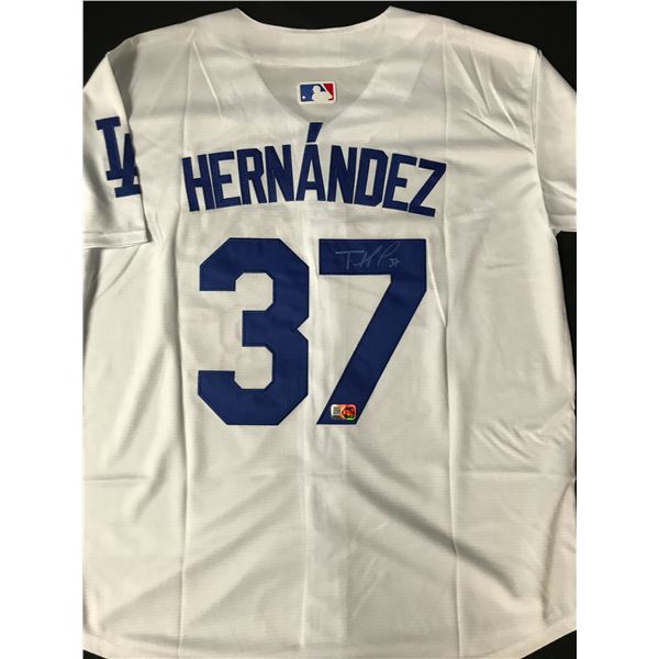 TEOSCAR HERNANDEZ SIGNED LOS ANGELES DODGERS CUSTOM JERSEY - ELITE SPORTS COA